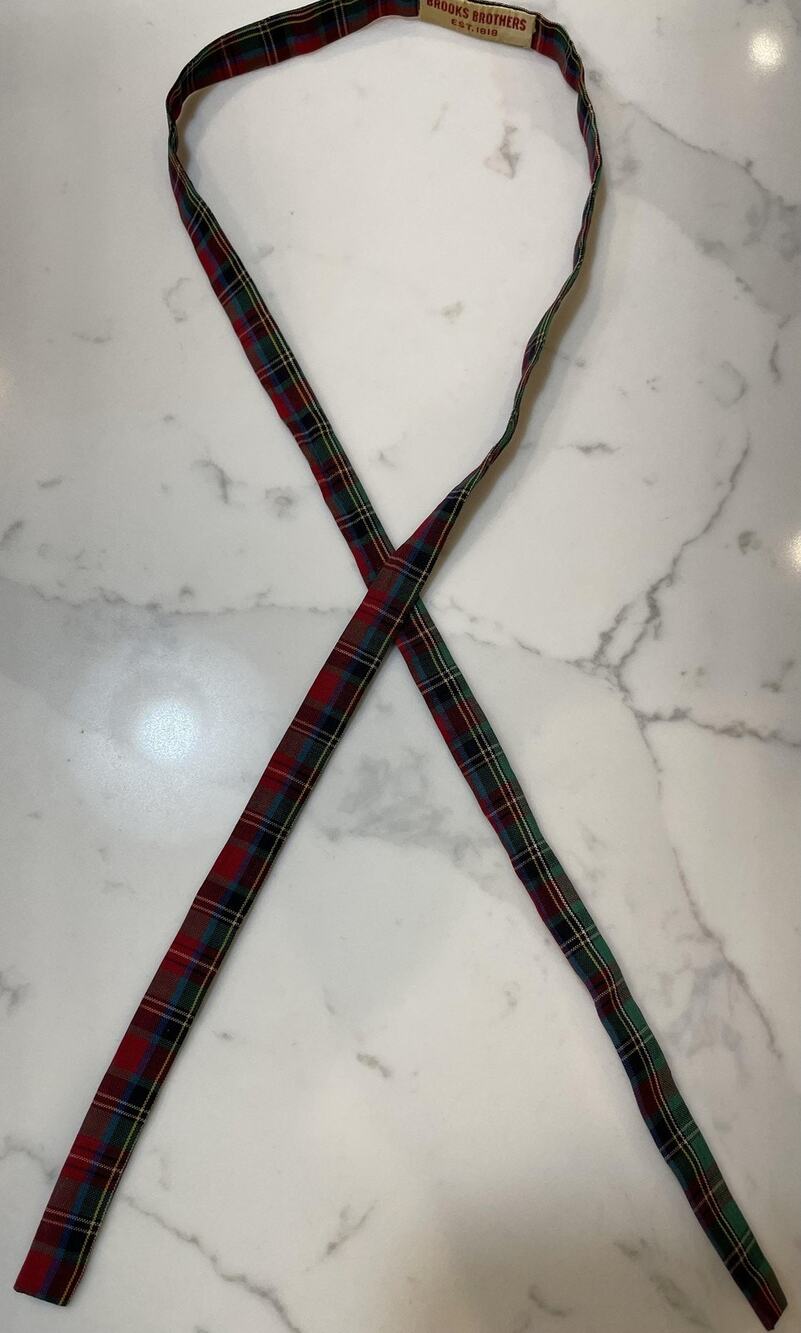 VTG Brooks Brothers Neck Tie One Size Red 100% Silk Italy Tartan Plaid Classic